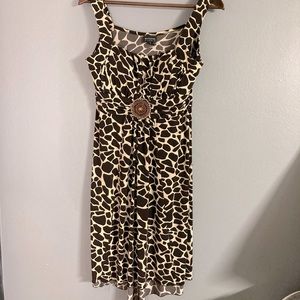 Brown and Cream Color Dress
